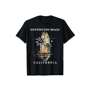 Huntington Beach California Surf Vintage Surfing Surfer T-Shirt, Size L
