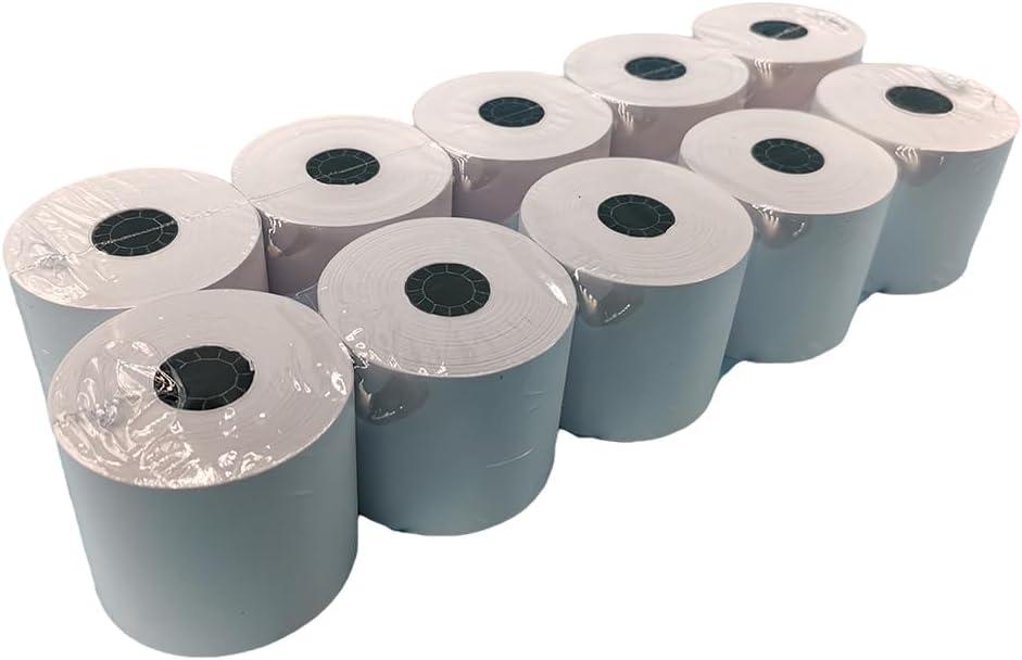 2 1/4 in x 150 ft Calculator Paper Rolls 2 1/4 Adding Machine Tape Paper Rolls, for HR-10RC, HR-170RC, HR-200RC, EL-1197PIII, EL-1801V, P23-DHV-3, CP-90A, MP11DX-2, 1280-2, 53 GSM, 10 Rolls