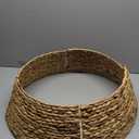 CENBOSS Rattan Christmas Tree Collar, Wicker Tree Skirt & Stand Base Cover (Brown Wash, 24 inch)