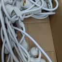 Outdoor String Lights, LED 24FT White Cord 12 Hanging S14 Bulbs,2200K