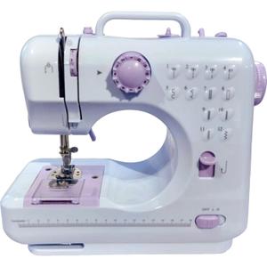 Havvix Portable Mini Electric Sewing Machine for Beginners with 12 Built-in Stitches, 2 Speed with Foot Pedal, LED Light, and Storage Drawer, Purple