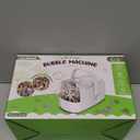 Bubble Machine Durable Automatic Bubble Blower, 18000+ Big Bubbles Per Minute Bubbles for Kids Toddlers Bubble Maker Operated by Plugin or Batteries Bubble Toys for Indoor Outdoor Birthday Party (White)