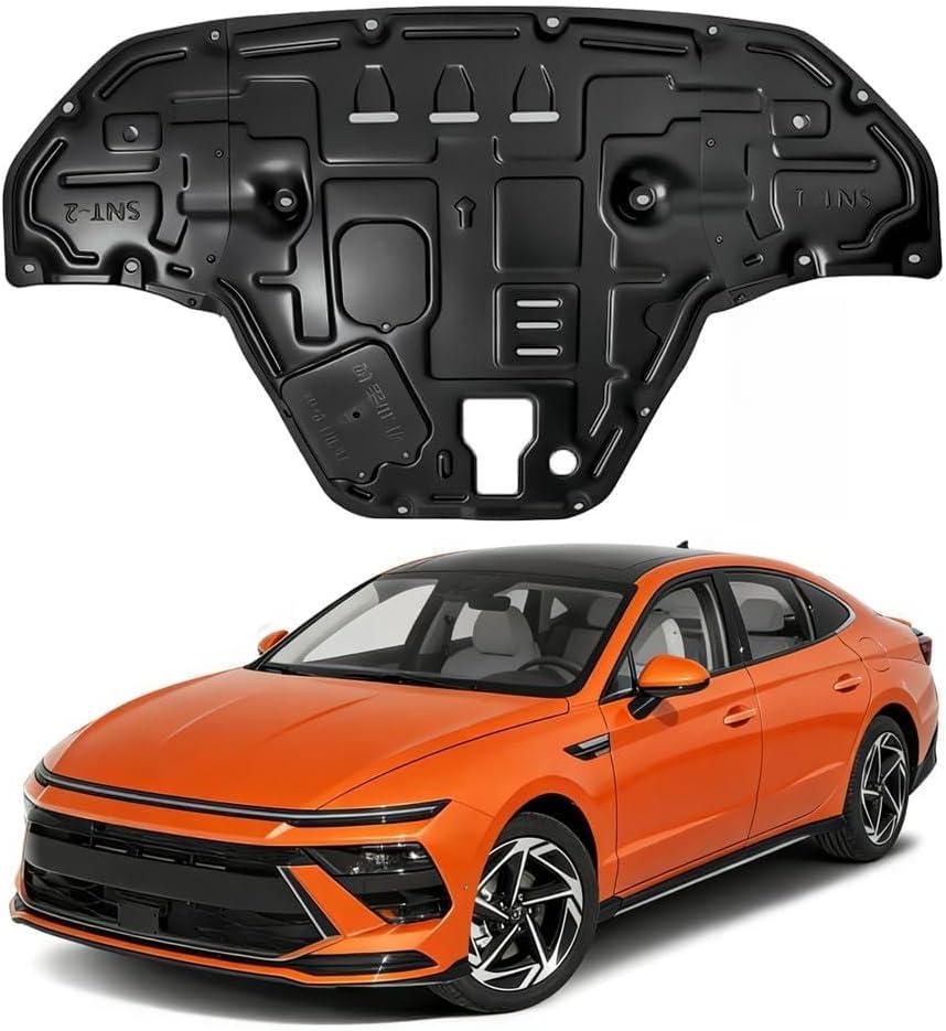 Engine Splash Shield Fit for Hyundai Sonata 2024 2025 Lower Engine Case Guard Under Engine Cover Fit for Sonata Front Engine Guard Mud Flaps Including Screw Hardware