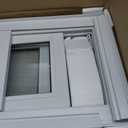 NOOTA Basement Window 32" x 16" Double Tempered Glass, Removable Flange, Vinyl Sliding WindowWhite