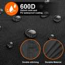 Fire Pit Cover Round, 52-57 Inch, Waterproof, Dustproof, Windproof, UV-Resistant