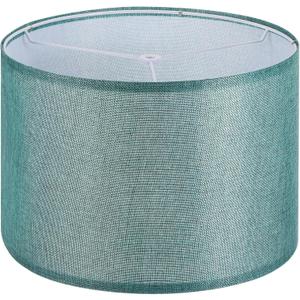 PATIKIL Drum Lamp Shades, 13"x13"x9" Linen Round Lamp Shade for Table Lamps Easy Assembly Lampshade for Table Lamps Floor Lamps Bedside, Blue