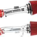 PHILTOP 2.75" Cold Air Intake Kit System Compatible with INFINITI G37 2008-2013 V6 3.7L, Compatible with Nissan 370Z 2009-2020 V6 3.7L, High Performance, Red