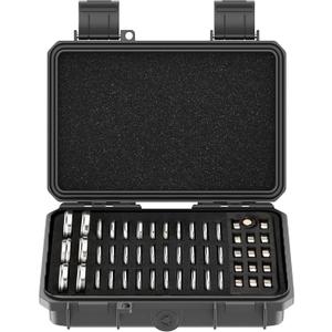 KIWIFOTOS 65 Slots Coin Cell Battery Case for CR2032 CR2016 CR2025 LR44 CR2320 CR2325 CR2330 CR2354 CR2430 CR2450 & LR41 AG13 Button Battery Holder Organizer IP67 Waterproof