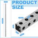 Blulu 1 Pcs 1 x 36" Perforated Tube, 14 Gauge Thick Telescoping Perforated Tube Galvanized Steel Square Tubing with Holes for Traffic Signs, Safety Facilities Columns