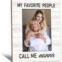 Beliran Nonna Gifts Picture Frame 5x7, Grandma Photo Frame, Christmas Mothers Day Birthday Gifts for Nonnas, My Favorite People Call Me Nonna Wooden Picture Photo Frames for Desk Home Room Decor