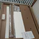 GSK White Metal Planter Box with LED Light Galvanized Versatile Rectagular Light Up Plant Trough Durable Indoor Outdoor Flower Container Porch Patio Tarrace Balcony Garden Home Office Commerical (30"H10"W38"L)