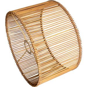Bamboo LampShades Medium Rattan Lamp shade,Drum,Boho Lamp shades For Table Lamps,replacement lampshade For Floor Lamp,Chandeliers,living room bedroom,Home office(Round 2 Bamboo)