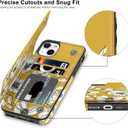 LETO for iPhone 13 Mini Case,Flip Folio Leather Wallet Cover with Fashion Flower Designs for Girls Women,Built-in Card Slots Kickstand Protective Shell Tiny White Florals