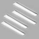 4 Pack 2FT Ultra-Thin Surface Mounted LED Batten Light, 20W Day Light 4000K, IP20, Garage, Shop, Hallway, Office, Market