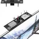 Adjustable Steel TV Top Shelf, Floating TV Stand, Universal Monitor Shelf for Soundbar, Game Console, Cable Box, Router Shelves (16.93x4.72inch with 1 Boxes)