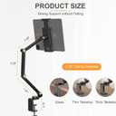 Houele Tablet Stand Holder, Adjustable Foldable Tablet Arm iPad Desk Mount with 360Rotate Base, Phone Holder iPad Stand for Desk and Bed, Compatible with Tablets, Phones or Other 4-15.6" Device
