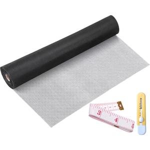 Window Screen Replacement Kit 48 Inch X 66 Feet Durable High Hardness Nanofibers Roll Screen Mesh Window Screen Repair Kit Black for Any Door and Window