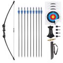 45" Bow and Arrow for Kids 8-12, 13-16, Archery Bow Set for Youth Beginners | with 9 Arrows, 4 Paper Target, 1 Arm Guard, 1 Quiver,1 Sight, Outdoor Backyard, Gift for Boys Girls, for Left & Right Handers (Incomplete Sleeve Only)