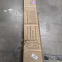 SmartStandard 36 x 80 inch White Sliding MDF Barn Door with 6.6FT Black Sliding Door Hardware Kit & Handle, Pre-Drilled Ready to Assemble, Waterproof PVC Coating, H-Frame