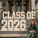 Class of 2026 Sign Graduation Decorations, Senior 2026 Graduation Decor, 2FT Marquee Light Up Numbers Letters Graduation Signs for Kindergarten High School College Graduation Photo Props Pack of 11