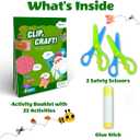 Toddler Scissor Skills Activity Book, Fun Arts and Crafts for Kids 4-6, Preschool Learning Toys Fine Motor Skill Cutting Art kit, 2 Safety Scissors, Birthday Gifts for Girls & Boys Ages 3, 4, 5, 6, 7 (green)