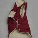 Fleece Lining Dog Hoodie with Harness Built in,Extra Warm Medium Dog Jacket in Winter Doggie Coats with Drawstring Hooded,Red L (Large (Pack of 1))