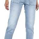 Metietila Womens Pull-on Jeans Stretch High Waisted Elastic Waist Jeans for Women Denim Joggers Pants, XL