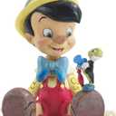 Enesco Disney Traditions Collection by Jim Shore Pinocchio and Jiminy Cricket Figurine- Resin Hand Crafted Painted Collectible Disney Figurines Decorative Home Decor Statue, 5.7 Inch