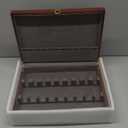 Mahogany Wood Silverware Storage Box,Silverware Case Flatware Chest with Felt Lined,Flatware Storage Box for 12 sets of Utensils,Silverware Chest without Silverware,Silverware Organizer with Lid (Walnut)