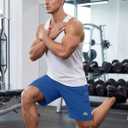 MAGCOMSEN Men's Workout Gym 9" Shorts Quick Dry Lightweight Summer Casual Athletic Hiking Shorts for Men with 3 Pockets (Blue)