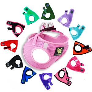 EcoBark Step in Dog Harness - Eco-Friendly Small Breed Dog Harnesses for XXS, XS, and Small Dogs - Reflective and Adjustable Mini Body Halter Vest - Tiny Soft Mesh Toy Breed Harness (Baby Pink, XS) (XS- 5 to 6 lbs- Chest Up to 13 in (Pack of 1)