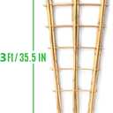 SWANGSA 5 Pack 3Ft Bamboo Trellis for Climbing Plants Support, Fan-Shaped Ladder Trellis for Outdoor and Indoor Potted Plants Cucumber Garden Stakes
