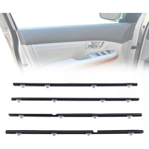 Inner Window Weatherstrip Compatible with Lexus RX330 2004-06/RX350 2007-09/RX400h 2006-08 Replace 68171-48032 68172-48032 68173-48031 68174-48031 Front & Rear Door Glass Weatherstrip