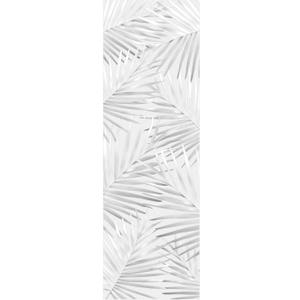Tropical Plants Faux Etched Glass 3D Decorative Window Film, Double Sided Frosted Window Privacy Film for Glass Window Door, Resuable Static Cling 3D-Palm Leaves 22.83"X70.86"