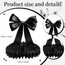 Containlol 9 Pcs Black Bow Birthday Party Decorations Bow Honeycomb Centerpieces Coquette Party Table Decorations Coquette Paper Cutouts Supplies for Bridal Graduation 2026 Bachelorette Decor
