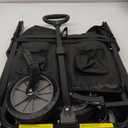 Collapsible Folding Outdoor Utility Wagon for Sports, Garden, Camping, and Shopping, Heavy Duty, Large Capacity, Black