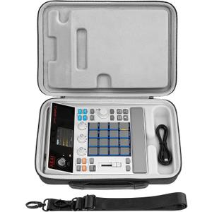 GEEKRIA Hard Shell Travel Case Compatible with Akai Professional MPC Sample Portable Groovebox, Audio Sampler Carrying Bag (Dark Grey)