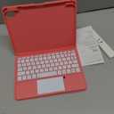 Harvopu Compatible for iPad 11th 10th Generation Case with Keyboard, Folio Cover with Pencil Holder, Multi-Touch Trackpad, 7 Color Backlit, Detachable Keyboard for iPad (A16) 11th/10th Gen (Pink) | with Pencil Holder, Multi-Touch Trackpad, 7 Color Backlit, Detachable Keyboard, for iPad, (A16)