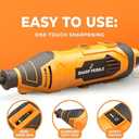 Sharp Pebble Electric Chainsaw Sharpener Kit - Comes with Chain Saw Sharpener Tool, 4 File Size Sharpening Wheel Bits, Angle Attachment, Wrench & eBook