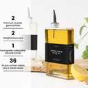 Molimoli Olive Oil Dispenser Bottle for Kitchen, Automatic Pourer, Glass Thin Bottle Dispenser for Kitchen, Olive Oil Cruet, | Set of 2 - Black