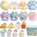 16pcs Squishy Pack,Fidget Toys Kit,Include taba Squishies Party Favors for Kids 4-8 8-12 Treasure Box Toys for Classroom Birthday Xmas Gifts for Girls Boys Goodie Bag Stocking Stuffers for Kids Teens