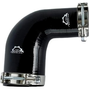 90 Degree 1.5" to 2"(38-50mm) Elbow Coupler Silicone Reducer Hose With Stainless Steel T-Bolt Clamp - 4-Ply Reinforced Design for Automotive Turbo/Intercooler/Intake Piping/Industrial Hydraulic