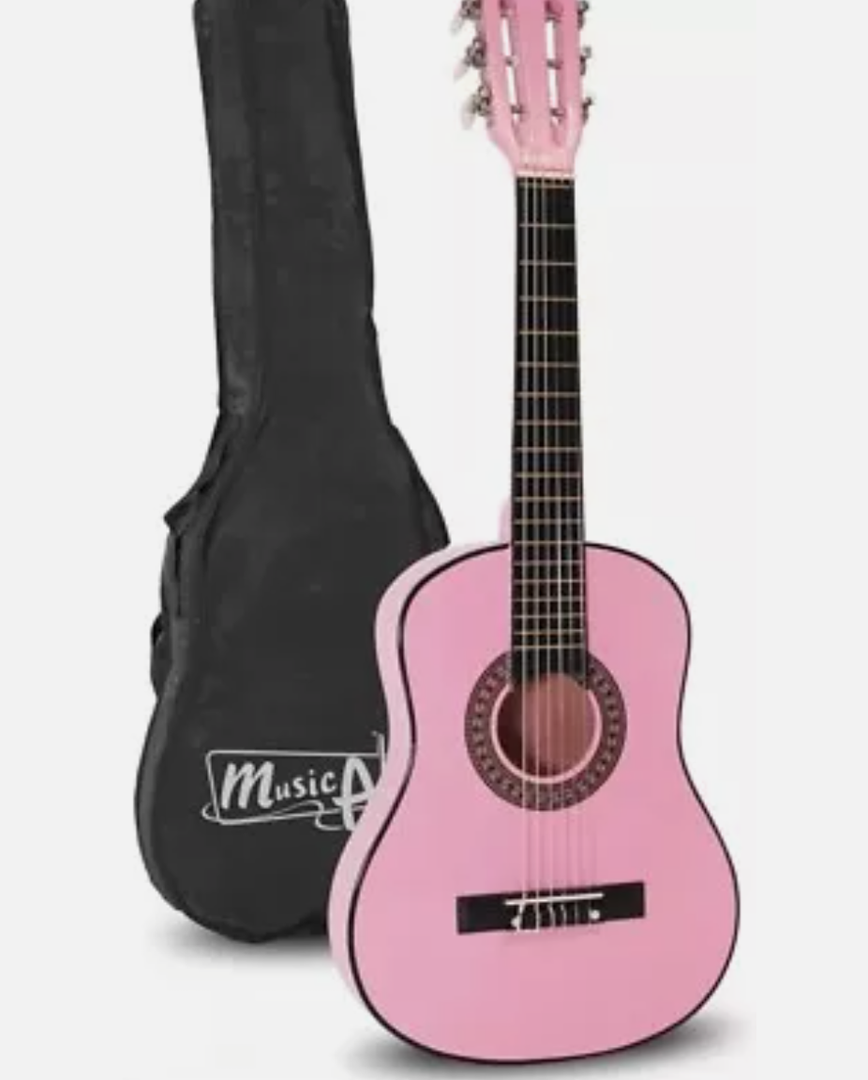 Music Alley MA-51 Classical Acoustic Guitar Kids and Junior Pink, Half Size