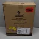 LUE BONA Adjustable Vanity Stool, 360 Swivel Chair for Makeup Room, White Faux Leather Stool for Bathroom & Living Room