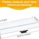 29.21x11.69 x0.16in Clear Tempered Glass Canopy,Aquarium Fish Tank Hoods FITS for Most 20Long/29 Gallon Fish Tanks (Aqueon, Marine Land & Perfecto)