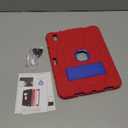 Grifobes Case for iPad 11-inch (A16) 2025 / iPad 10th Generation 2022 10.9 inch, Heavy Duty Shockproof Rugged 11th / 10 Gen Cover with Pencil Holder & Stand (Red+Blue) | 11th Generation, 2025, 2022, Heavy Duty, Shockproof, Rugged