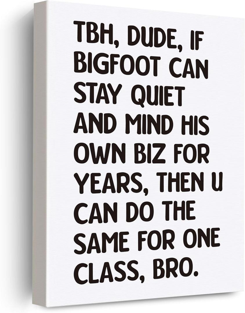 EVXID Funny High Middle School Classroom Wall Decor Canvas Art Print Framed 12 x 15 inch (Class21)