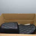 VASTMT One-Piece Driver and Passenger Seat with Diamond Pattern Stitching Fit for Harley Touring Road King Road Glide Street Glide Electra Glide 2008-2023 Models (Black Stitching)