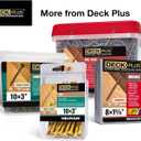Deck Plus 2-1/2 Inch Epoxy Coated Exterior Wood and Fence Screws #10 x 2-1/2" Torx/Star Drive Included Coarse Thread, Outdoor Rust Resistant Decking Screw, Green, 5 lb Box, 365 Pieces | 48402