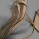 PiePieBuy Women's Lace Up Heeled Sandals Square Flip Flop High Heels Strappy Party Shoes,Size 7